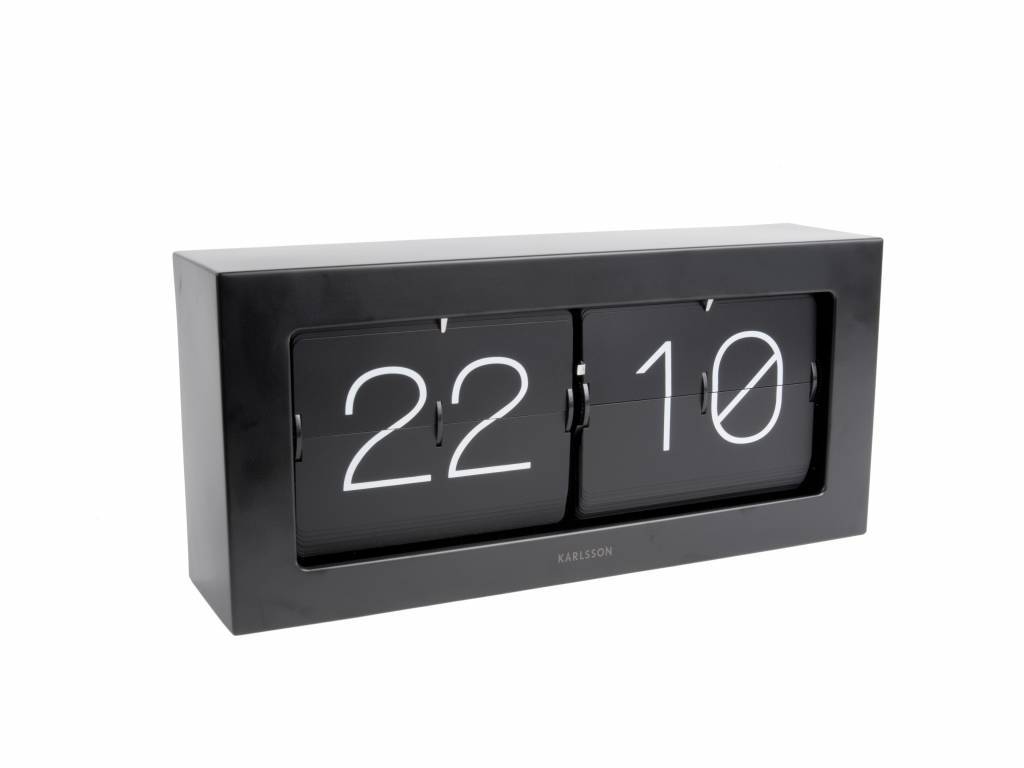 karlsson flip watch boxed black steel 17 5x37cm lefliving com