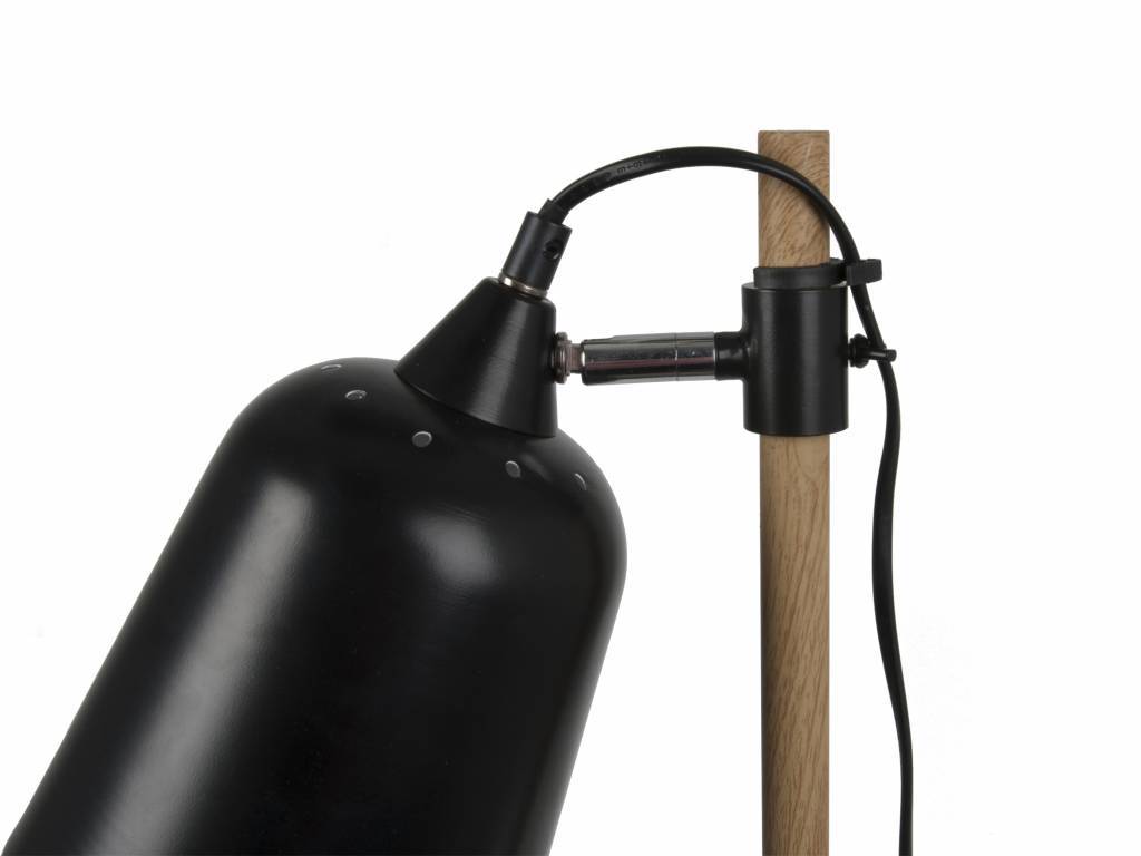 Leitmotiv Table Lamp Wood Like Black Metal Ø12x14x48 5cm Lefliving Com A Friendly Lamp To Welcome You In Your Own Apartment The Is Made Of Wood Which Nicely Set Off Metal