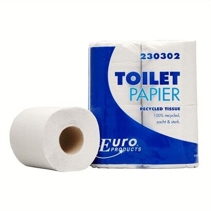 Europroducts Euro recycled 2 laags tissue toiletpapier standaard rol