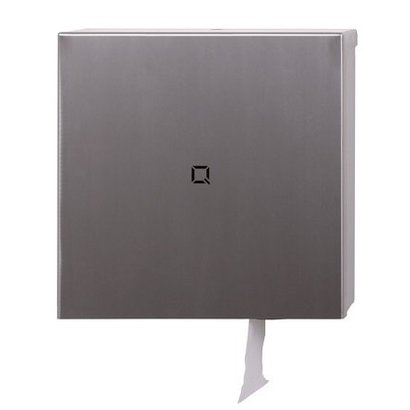 Qbic-line RVS toiletrolhouder voor 1 maxi jumbo rol wcpapier
