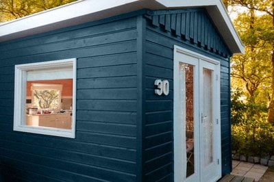 Tuinhuis verven met Jotun Demidekk Ultimate
