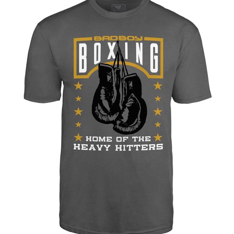 Bad Boy Heavy Hitter T Shirt Grey Boxing T shirts - FIGHTWEAR SHOP EUROPE