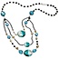 Schmuck Gestalten / Jewellery art Schmuck Bastelset Trendline Ocean, petrol-schwarz, Material für eine Kette.
