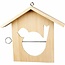 Objekten zum Dekorieren / objects for decorating 1 Vogelfutterhäuschen, 19x21 cm, Kiefernholz, zum bemalen und dekorieren
