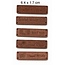 5 verschillende Durchholzen labels met de tekst - Handmade -, afmeting 6.4 x 1.7 cm