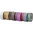 DEKOBAND / RIBBONS / RUBANS ... Selbstklebendes Klebeband mit Glitzeroberfläche in 10 versch. Farben zu je 6 m