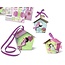 Exlusiv Bird House Craft Kit materiales "Shabby Chic" para 2 grandes y 8 pequeñas pajarera "Papel Bird Houses"