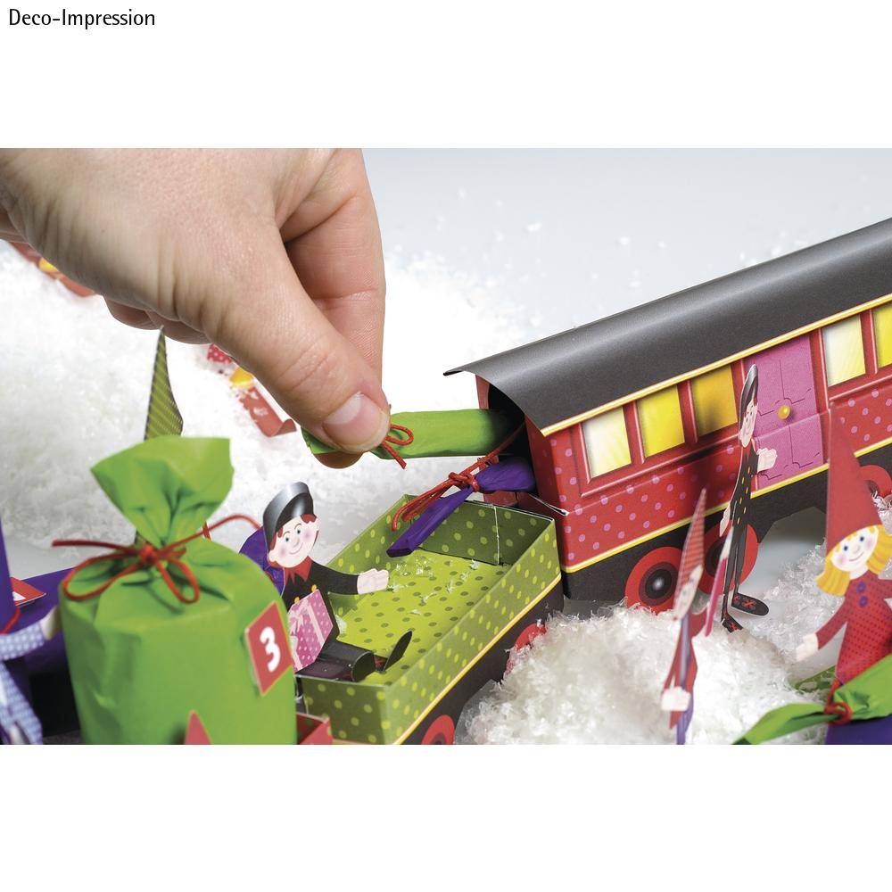 Christmas Train Craft Kit, 1 locomotive, carriage 6, deco and gnome ...