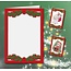 KARTEN und Zubehör / Cards 5 tarjetas dobles A6, Passepartout - tarjetas de Navidad, en relieve de color rojo