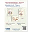 KARTEN und Zubehör / Cards 5 Passepartoutkarten Blumen, geprägte und vorgestanzte Doppelkarten, creme