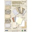 DESIGNER BLÖCKE / DESIGNER PAPER Tarjeta de la vendimia Stock surtido, yeso piedra de la vendimia, blanco / amarillento