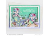 Die-namics Stamping template: mermaids, plants, shells, fish and turtle