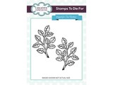 CREATIVE EXPRESSIONS und COUTURE CREATIONS Rubber stamp, 1 branches with leaves and 1 in mirror image