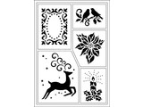 Schablonen und Zubehör für verschiedene Techniken / Templates Las plantillas flexibles, A5, tema de la Navidad