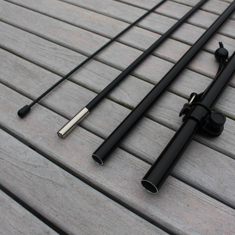 Beach flag pole, black Beach flags