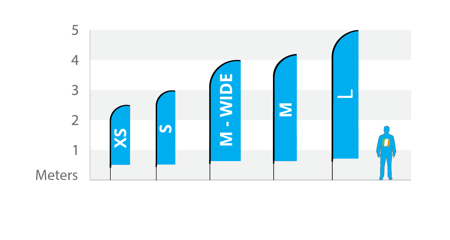 Medidas da beachflag Straight