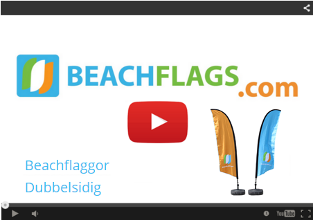 Beachflag Dobbelsidet