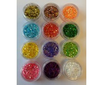 Assortiment glitterpoeder grof Assortiment glitterpoeder grof