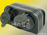 HABA Opbouw 12v stekkerdoos + 2x USB lader