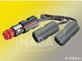 HABA 12v adapterkabel uni stekker 2x kontra