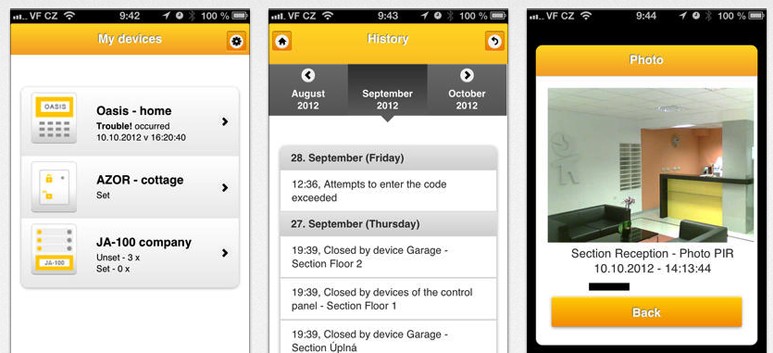 iPhone of Android App voor uw Jablotron alarmsysteem