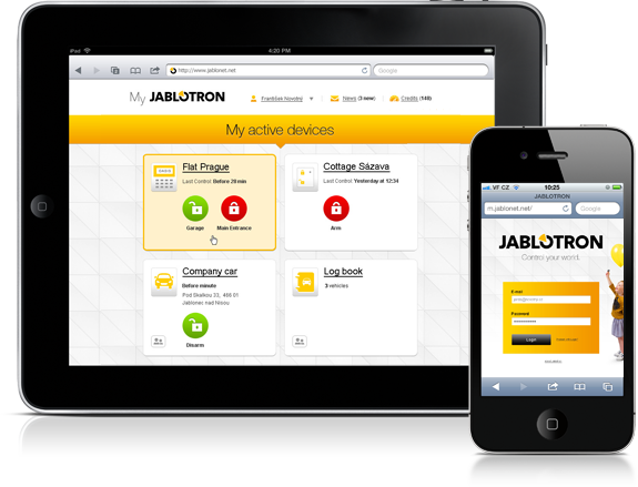 Jablotron alarm APP