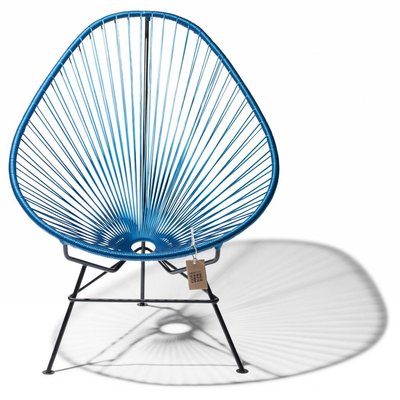 Acapulco stoel metaal/kobalt blauw met zwart frame