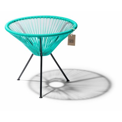 Mesa Japón turquesa con tablero de vidrio