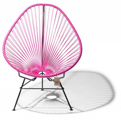 Acapulco chair fuchsia, black frame