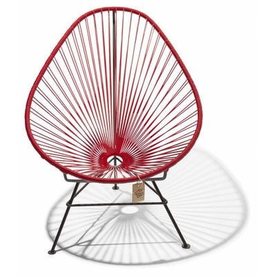 Acapulco stoel rood met zwart frame