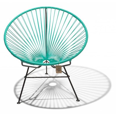 Silla Condesa turquesa con base en negro