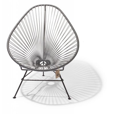 Acapulco stoel zilvergrijs, zwart frame
