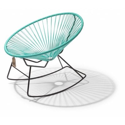 Silla Condesa mecedora turquesa