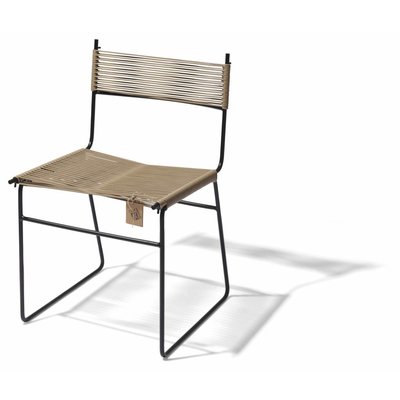 Polanco dining chair sled base beige