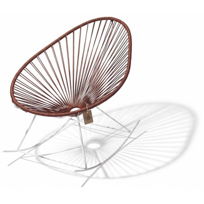 Unieke limited edition Acapulco schommelstoel in natuurleder