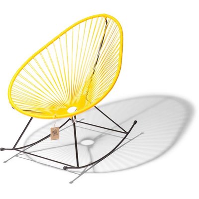 Acapulco rocking chair yellow, black frame