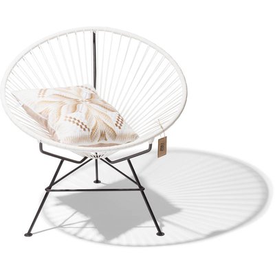 Silla Condesa blanco con base en negro