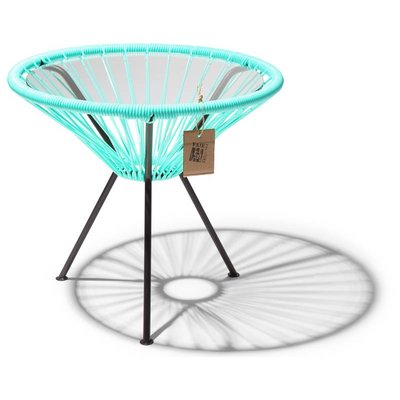 Table Japón light turquoise with glass table top