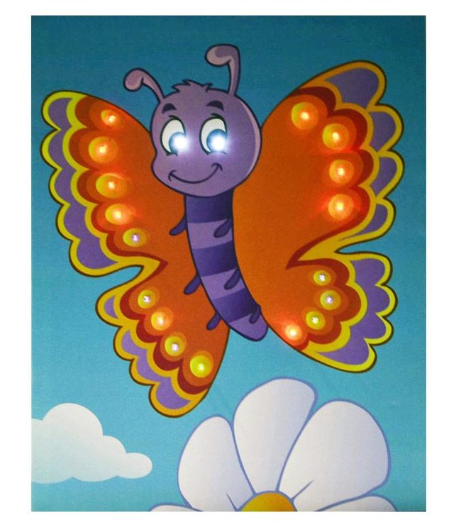 Schilderij Vlinder met Led Verlichting - Canvasscherm.nl Schilderij Vlinder met Led Verlichting - Canvasscherm.nl
