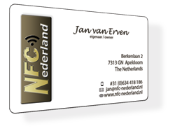 PVC visitekaartje met NFC