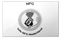 Achterkant visitekaart met NFC-tag