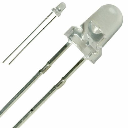 LED 3 mm clear red