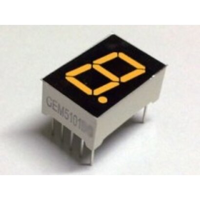 7-segment display Amber