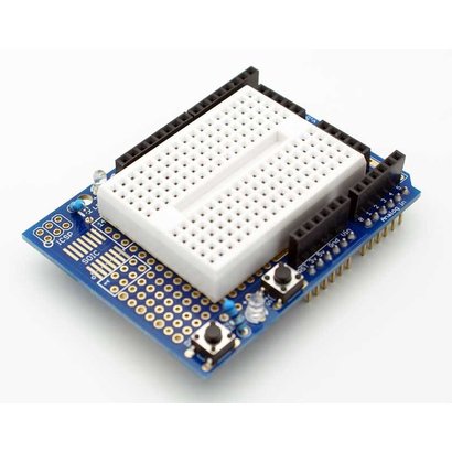 Prototype shield uno with mini breadboard