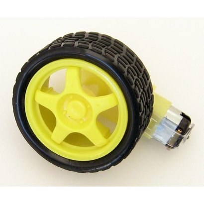 DC-Motor with gearbox and wheel