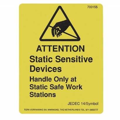 ESD Sticker with JEDEC Number 700155