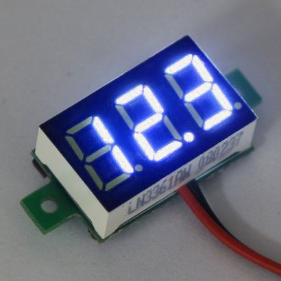 Mini Volt Meter Blue 3 to 30 Volt DC 0.36"
