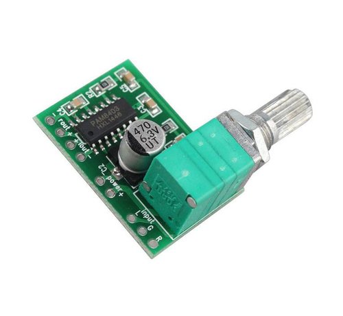 Mini Versterker 2 x 3 Watt PAM8403 met Stereo Potmeter