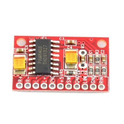 Mini Amplifier Module 2 x 3 Watt PAM8403. Red, Small