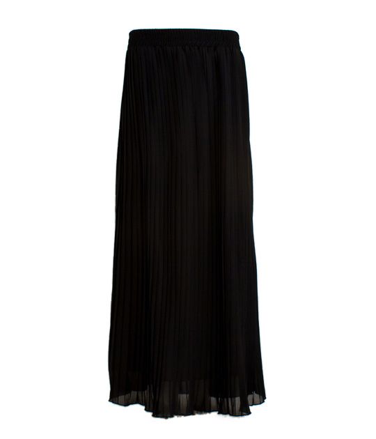  maxi  rok  plooi zwart le boutique